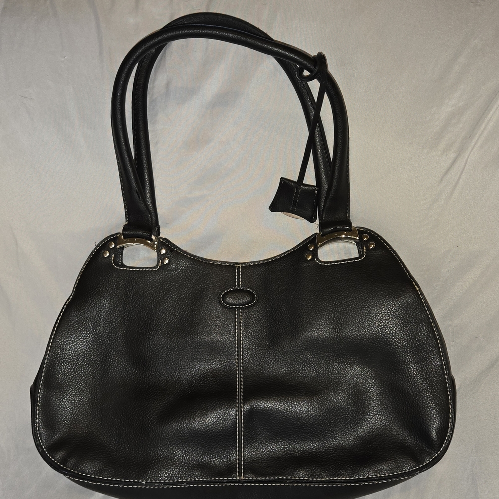 Classic Black Faux Leather Tote Bag - Unbranded - Picture 2 of 9